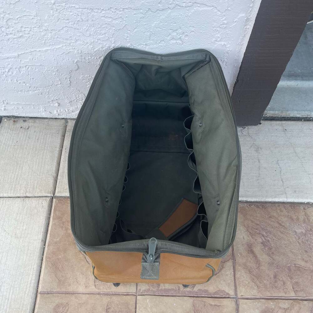 Bucket Boss Gatemouth 24-Inch Rolling Tool Bag with Telescoping Handle